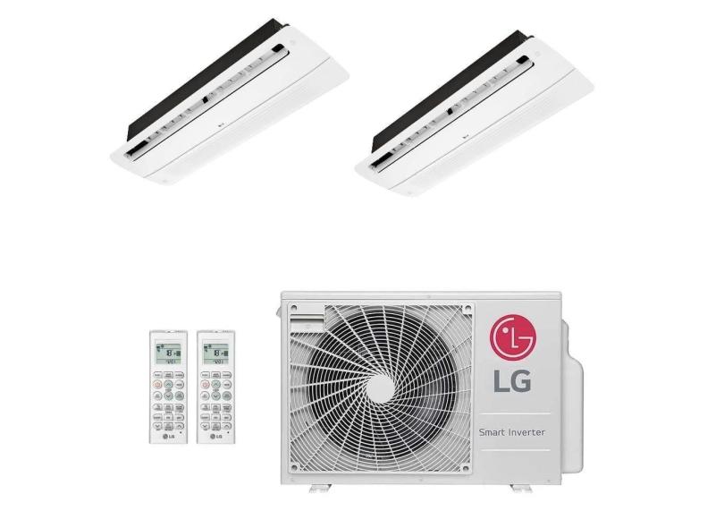 Ar-Condicionado Multi Split Inverter LG 18.000 (1x Evap Cassete 1 Via 9.000 + 1x Evap Cassete 1 Via 12.000) Quente/Frio 220V