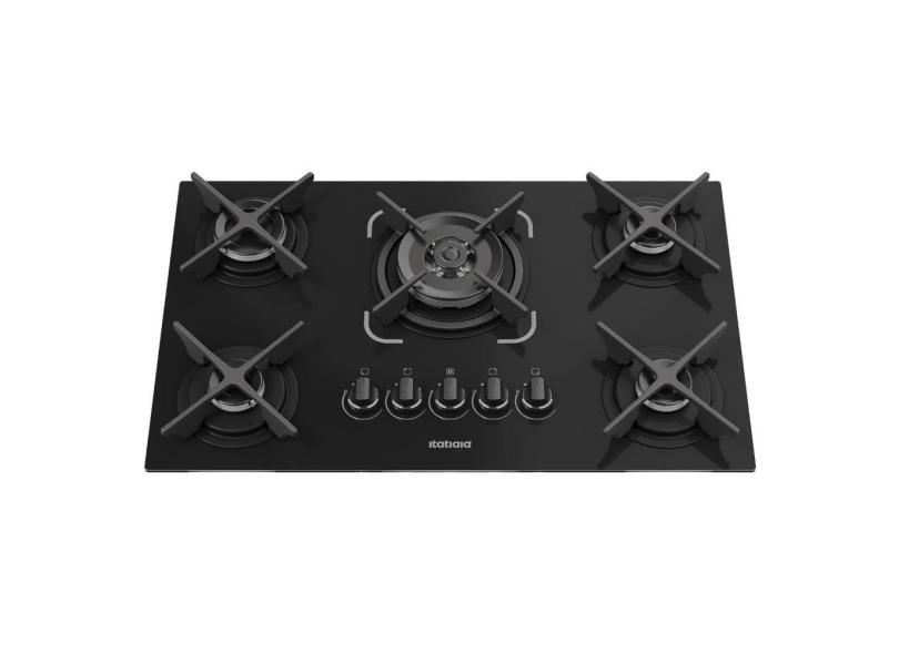 Cooktop Itacook Itatiaia 5 Bocas Preto Tripla Chama Bivolt 127V 220V