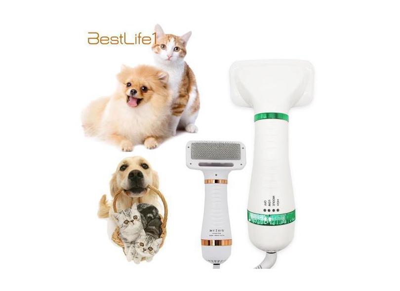 Escova Secadora Pet Escova E Seca Remove Pelos Animal Gato Cachorro Co