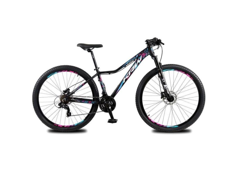 Bicicleta aro 29 KRW Alumínio 24 Vel Marchas Freio Hidráulico Suspensão dianteira Mountain Bike KR3-Unissex