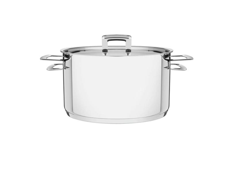 Caçarola Tramontina Funda Aço Inox Fundo Triplo Tampa Plana 24 cm 6,1 L 62404240