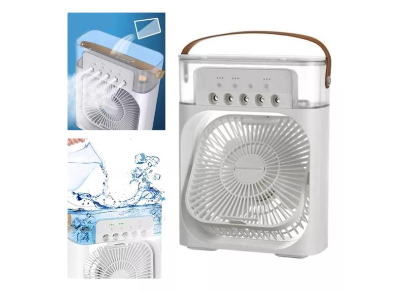 Ventilador Com Umidificador Portátil De Gelo Ar E Água