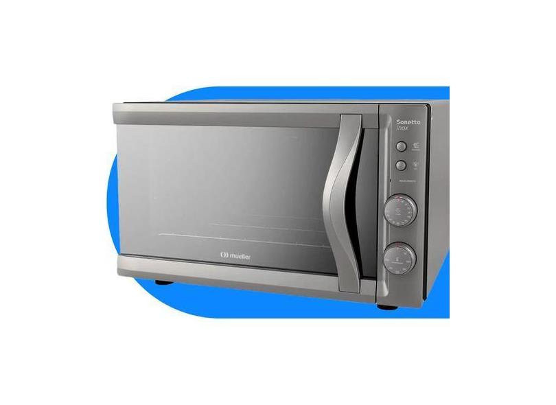 Forno Eletrico Mueller Sonetto 44 Litros Grill Dourador Vidro Espelhad