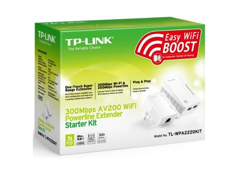 Repetidor Powerline 300 Mbps TL-WPA2220 - TP-Link