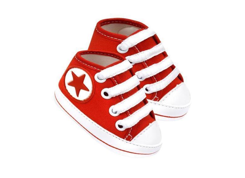 Baby Sapatinho Tênis Para Bebês Vermelho Barato M - Babyconfort