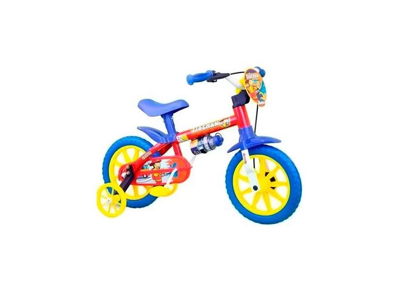 Bicicleta Aro 12 Infantil Menino Nathor Fireman 2 A 5 Anos