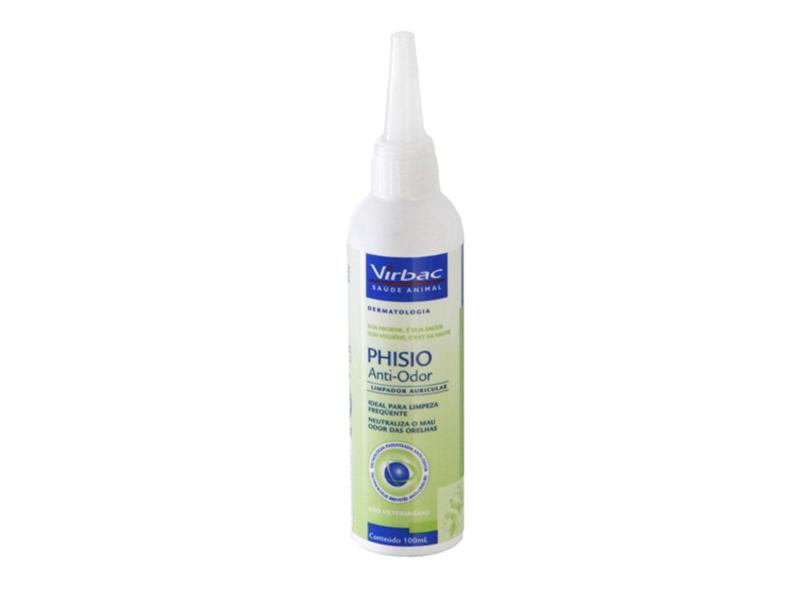 Phisio Limpador Auricular Anti-odor 100ml Virbac - PET SHOP