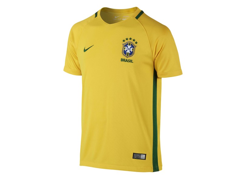 Camisa Torcedor infantil Brasil I 2016 sem Número Nike