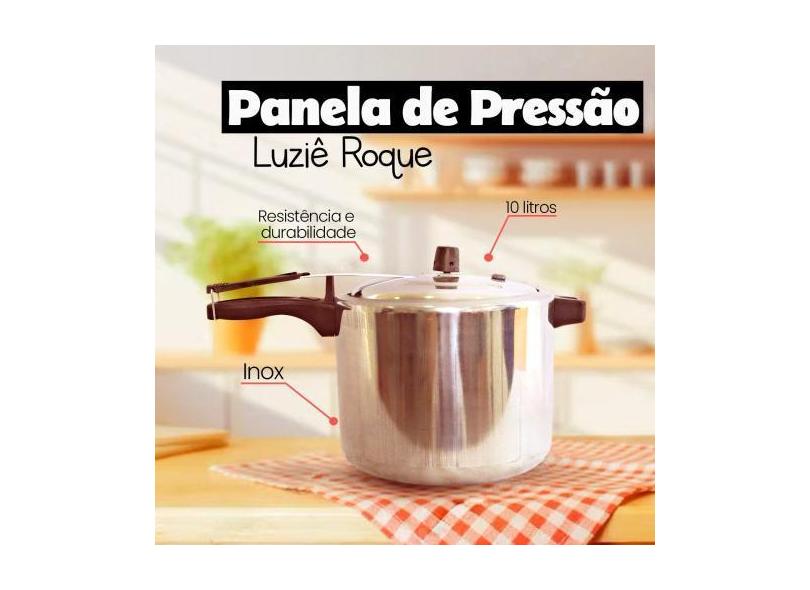 Panela De Pressão Roque 10 Litros Inox