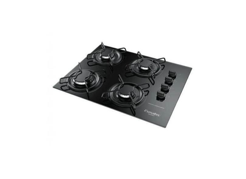 Cooktop à Gás Esmaltec Gourmet 4Q Mesa de Vidro Preto - Bivolt , Bivol