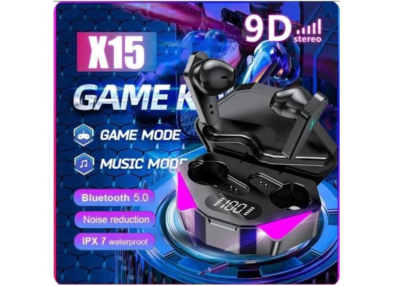 Fone de ouvido gamer tws x15 bluetooth com o Melhor Preço é no Zoom