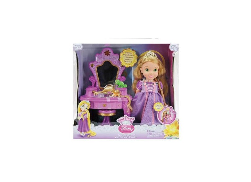 Boneca Princesas Disney Rapunzel Penteadeira Encantada Long Jump