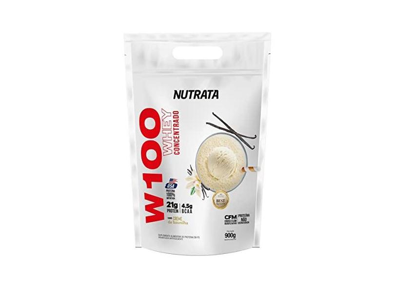 W100 Whey Concentrado - 900g Refil Baunilha - Nutrata
