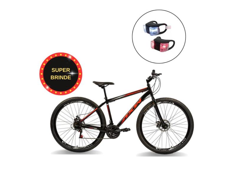 Bicicleta axw Aço Carbono Aro 29 Freios a Disco 21 Marchas + Acessório