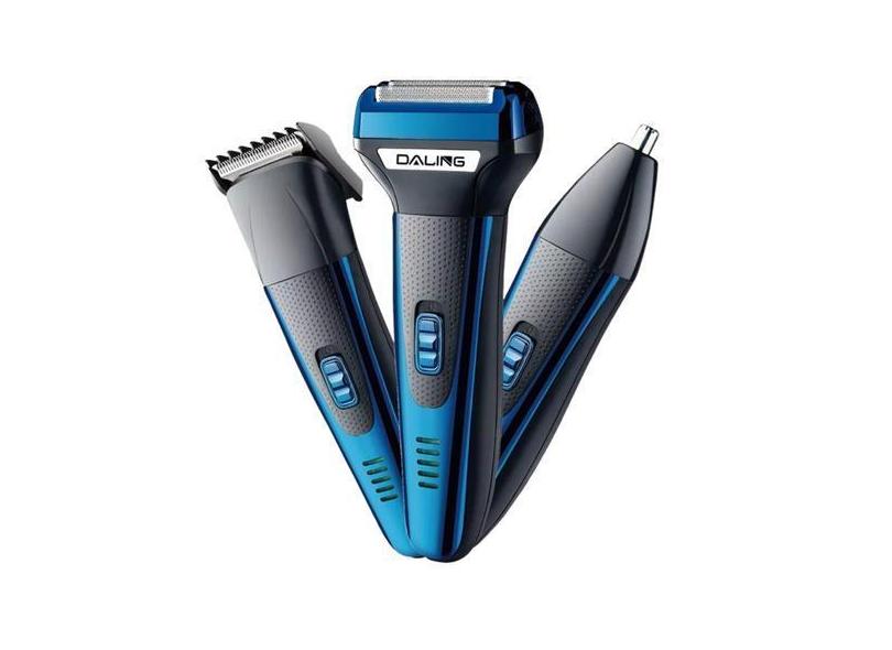 Barbeador Elétrico Aparador de pelos 3 em 1 Daling DL-9006 Recarregáve