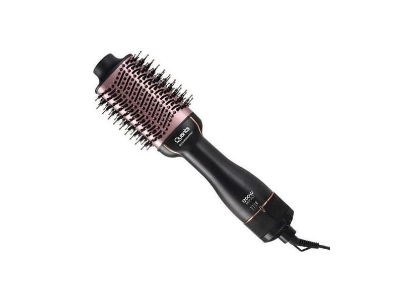 Escova Secadora Quanta Qtes6000 - 1300W - Giratorio - Bivolt - Preto E