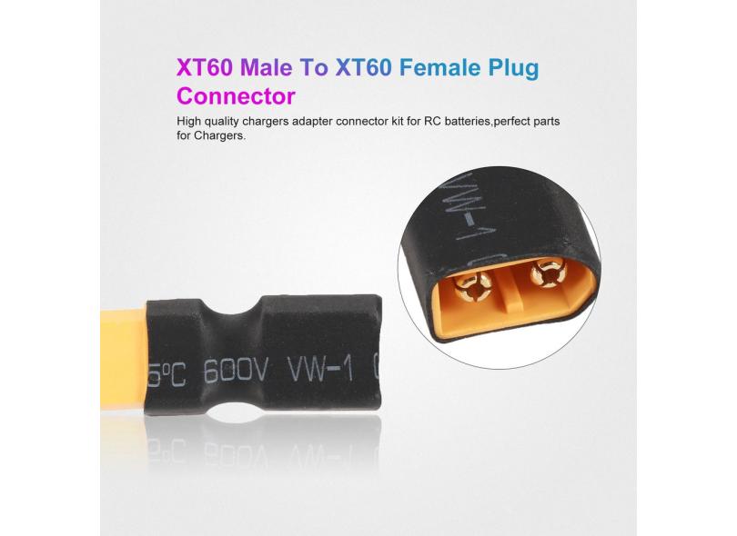 Adaptador Wireless XT60 Masculino Para XT60 Feminino plug Para RC