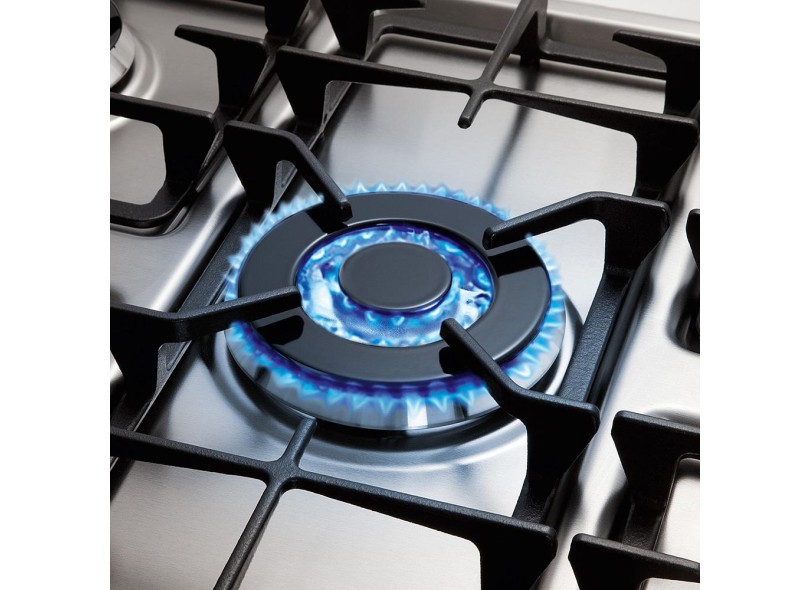 Fogão de Embutir Electrolux Celebrate Premium 5 Bocas Acendimento Superautomático Acabamento Inox Grill 76EFX