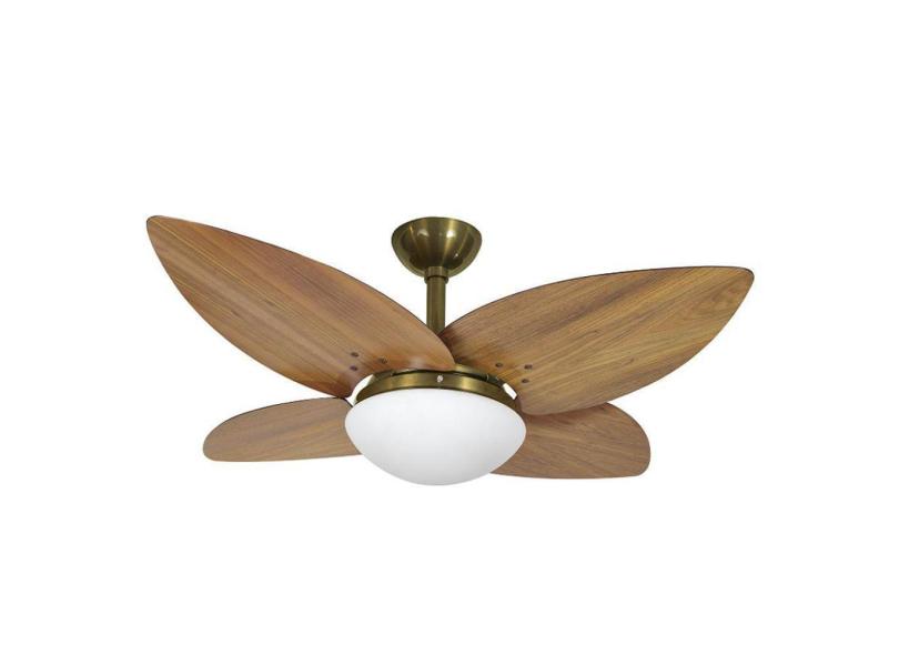 Ventilador Teto Infinity Lótus Verde Fumê 4 Pás Freijó 110 V