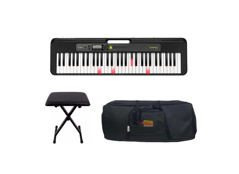 Teclado Casio Casiotone LK-S250 com Banqueta e Capa Kit