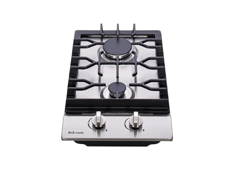 Fogão a gás de 30,5 cm Dual Fuel 2 Queimadores selados Fogão a gás Drop-In DM223-SA01BZ Fogão a gás DM223-SA01BZ