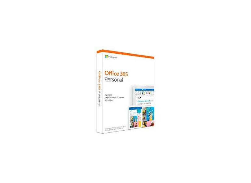 Office 365 Personal - Licença Anual para 1 usuário 1 PC ou Mac + 1 Tablet  ou Smartphone - QQ2-01017 com o Melhor Preço é no Zoom