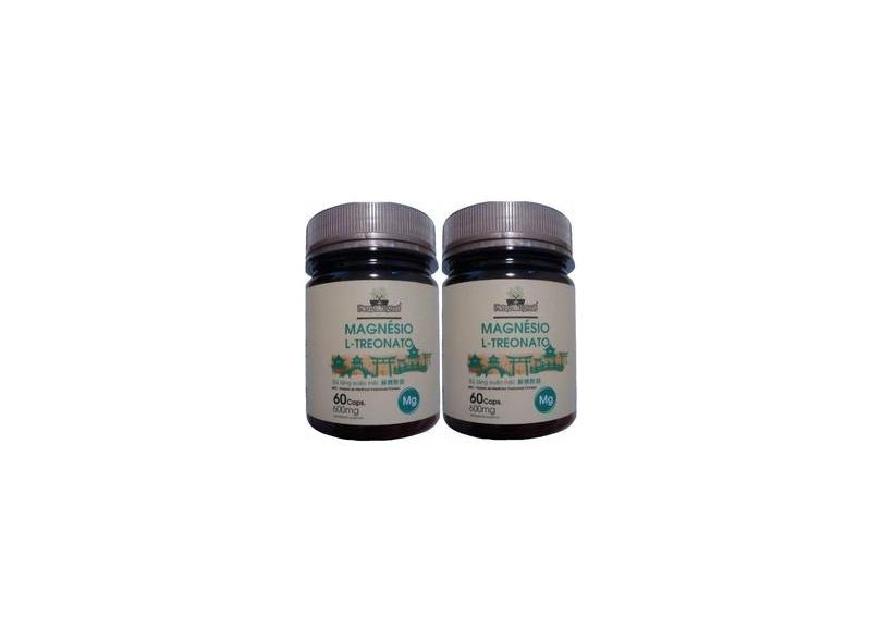 Magnésio L-treonato 600 Mg Folhas E Raízes 60 Cápsulas 2 Und