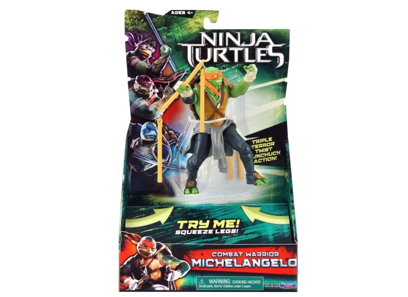 Boneco Tartarugas Ninja Michelangelo Deluxe - Multikids