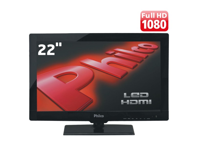 TV LED 22" Philco Full HD 3 HDMI Conversor Digital Integrado PH22S31DG