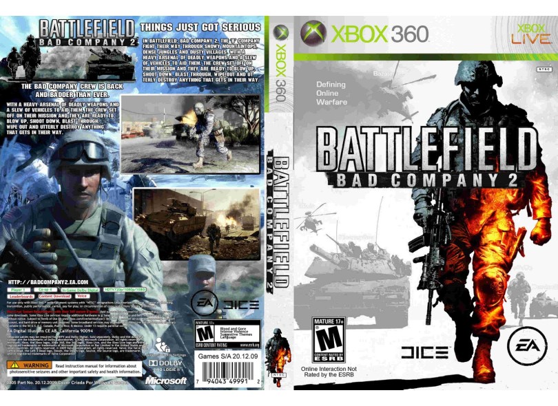 Battlefield Bad Company 2 Xbox 360 – Mil Games venda de jogos em