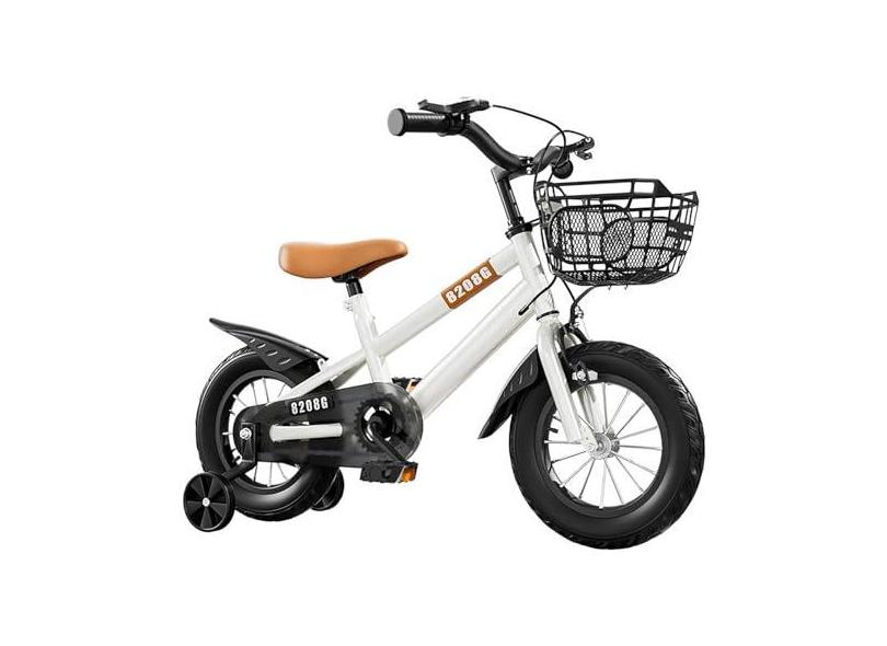 Xtahdge Bicicleta infantil para meninas de 3 a 7 anos com rodas de treinamento e cesta de bicicleta infantil