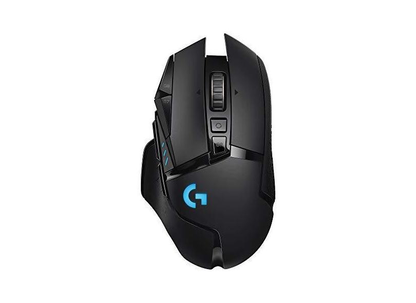 Mouse Gamer Sem Fio Logitech G502 LIGHTSPEED com Tecnologia RGB LIGHTSYNC, Ajustes de Peso, 11 Botóes Programáveis, Sensor HERO 25K e Bateria Recarregável - Compatível com POWERPLAY