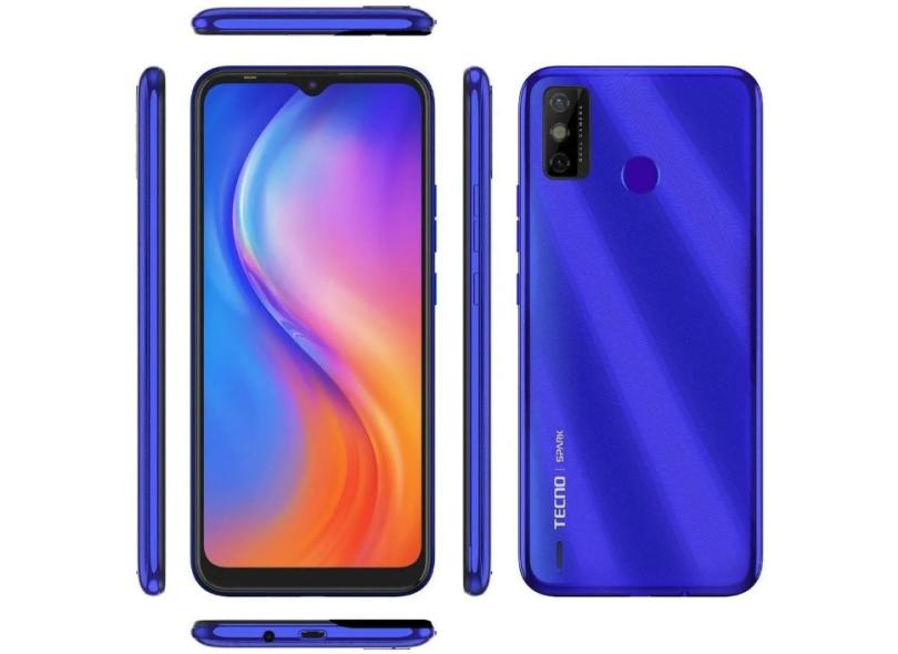 Smartphone Tecno SPARK 6 Go 4 GB 64GB Câmera Dupla 2 Chips Android 10 Go
