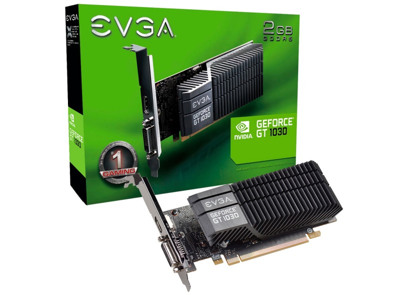 Placa de Video NVIDIA GeForce GT 1030 2 GB GDDR5 64 Bits EVGA 02G-P4-6332-KR