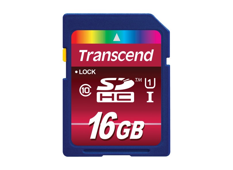 Cartão de Memória SDHC Transcend 16 GB TS16GSDHC10U1