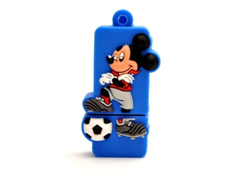 Pen Drive Importado 8 GB USB Mickey Jogador Futebol