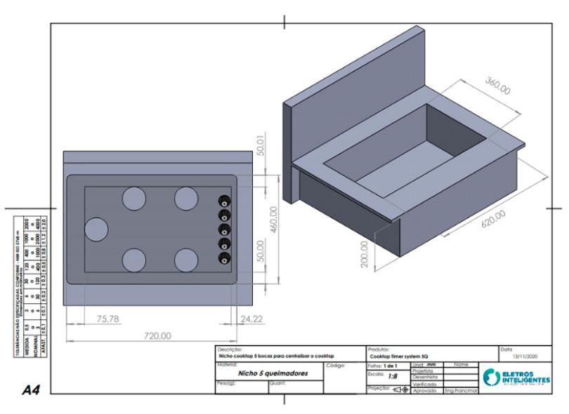 Cooktop Eletros Inteligentes 5 Bocas Acendimento Superautomático TS53CPP / TS53CPN