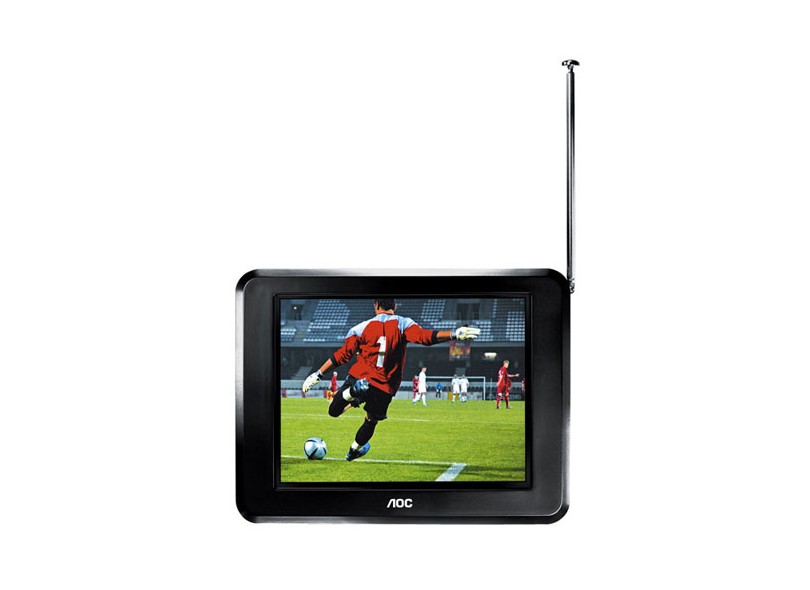 TV Portátil Digital AOC TPD-100 Tela LCD 3.5”, Fone de Ouvido, Alto Falante, Preta
