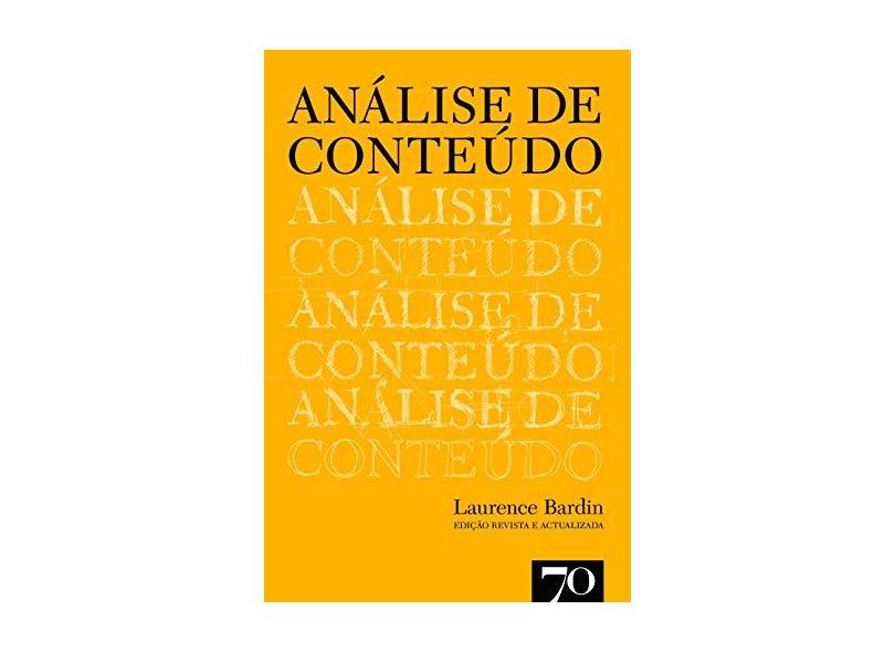 Análise De Conteudo - Laurence Bardin - 9789724415062