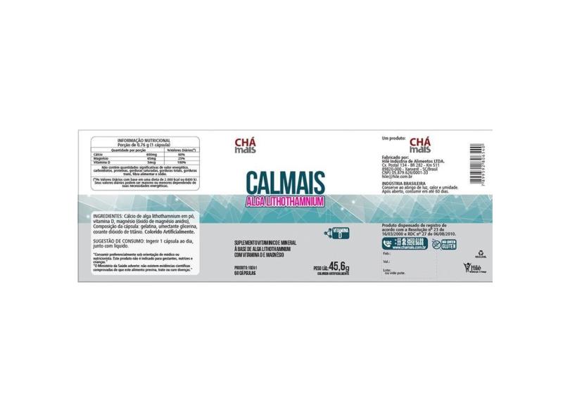 Calmais Alga Lithothamnium 760mg - Chá Mais - 60 Cápsulas Com O Melhor ...