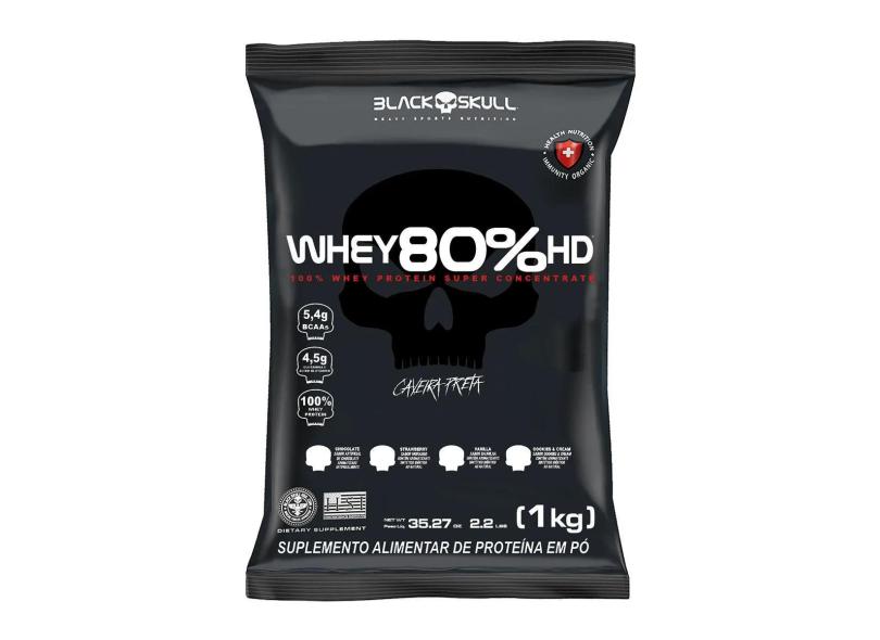 Whey  Protein Concentrado 80% Hd - Caveira Preta Na Na Chocolate