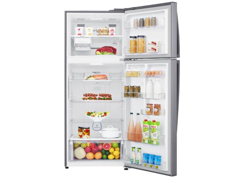 Geladeira LG Smart Top Freezer Frost Free Duplex  438 l Escovado GT44BPP