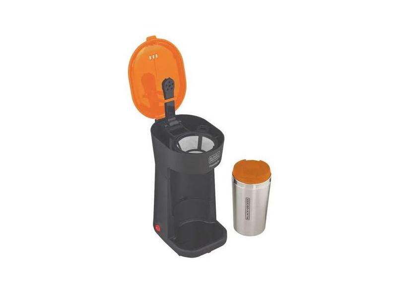 Cafeteira Elétrica Individual C Copo Termico Inox 400ml 600w cafeteira eletrica cafeteiras black decker maquina cafe mini pequena individual