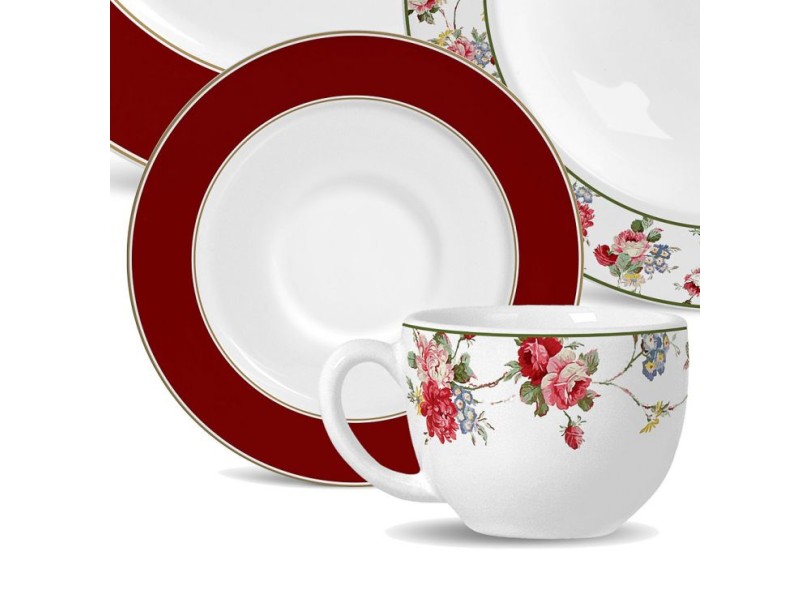 Aparelho de Jantar Faiança 20 peças - Porto Brasil Verona