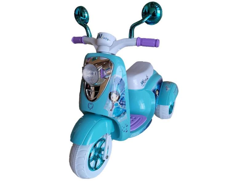 Moto Infantil Triciclo Elétrico Carrinho Motorizado Azul Som