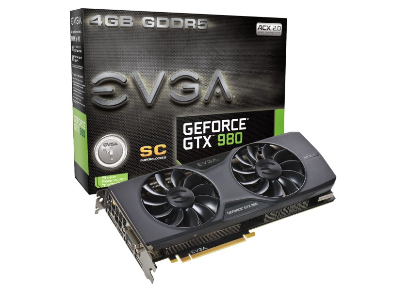 Placa de Video NVIDIA GeForce TX 980 4 GB DDR5 256 Bits EVGA 04G-P4-2983-KR
