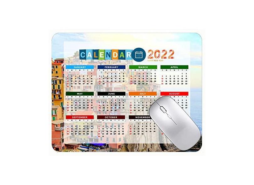 Mouse pad para jogos com design especial 2022, mouse pad Monterosso Italy City Houses base de borracha antiderrapante