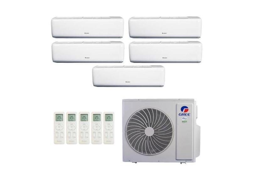 Ar-Condicionado Multi Split Inverter Gree 48.000 (3x Evap HW 9.000 + 2x Evap HW 12.000) Quente/Frio 220V