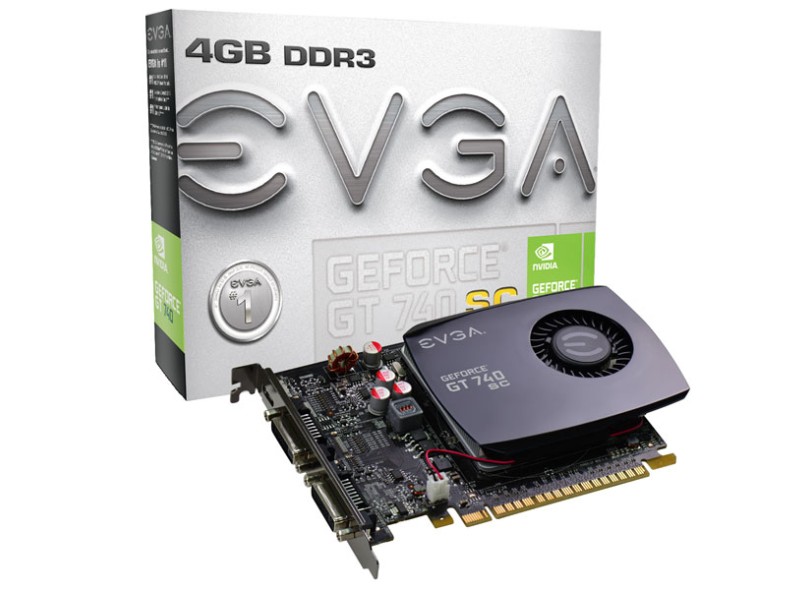 Placa de Video NVIDIA GeForce T 740 4 GB DDR3 128 Bits EVGA 04G-P4-2744-KR