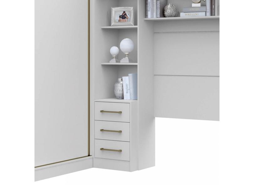 Guarda-Roupa Casal 4 Portas 3 Gavetas Florença Siena Móveis